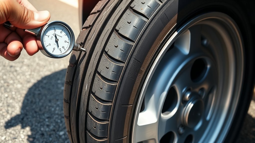 overinflated tire warning signs